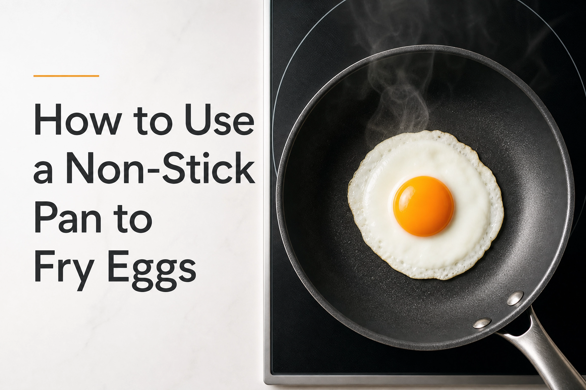 image of using non-stick to fry egg